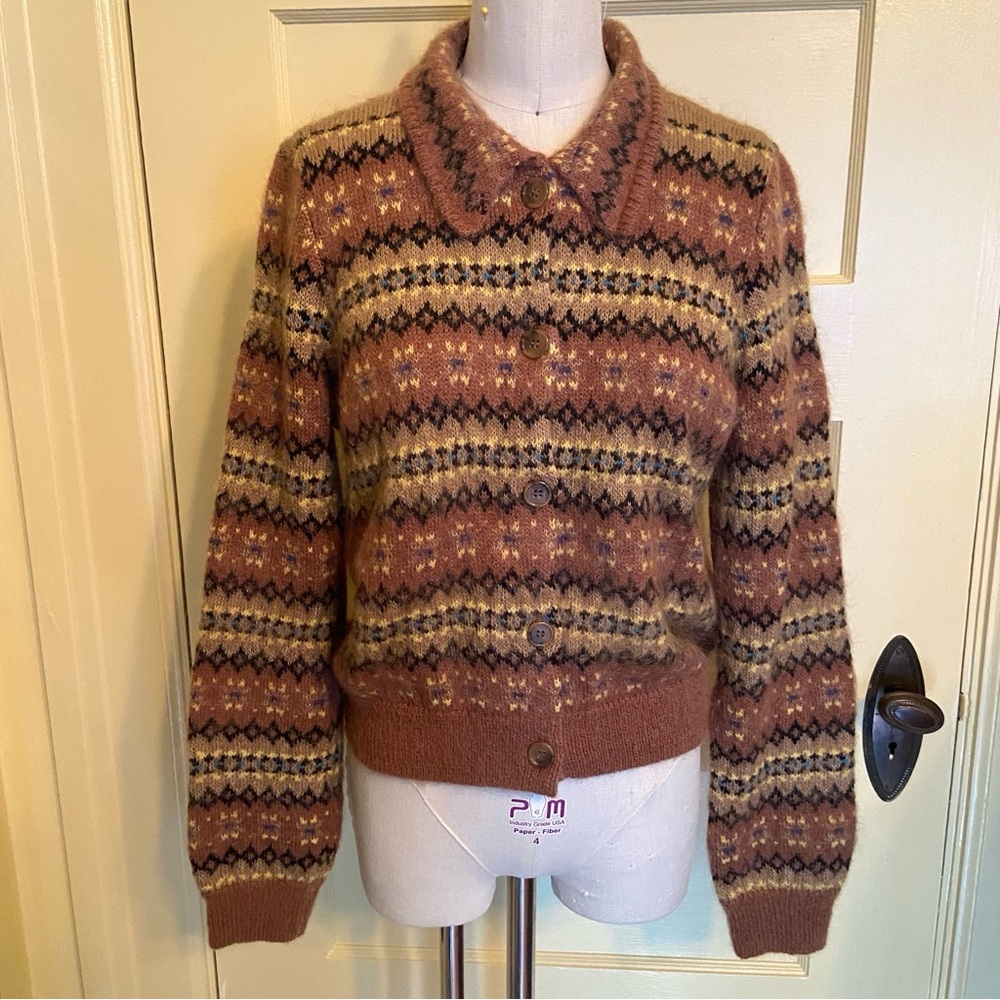 $398 Dôen Natia Fairisle Cardigan - Picture 2 of 11